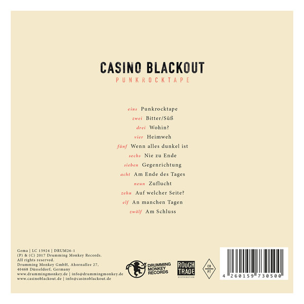 CASINO BLACKOUT "Punkrocktape" | CD [Digi]